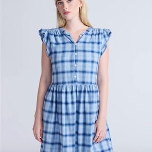 Blue Plaid Women's Dress